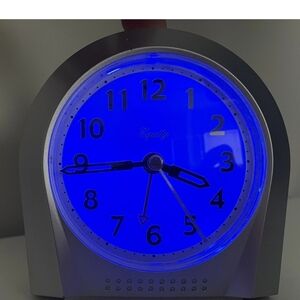 Equity by La Crosse Lighted Night Vision Silent Sweep Analog Alarm Clock #21103